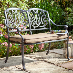Hartman Amalfi 2 Seat Bench – Bronze/Amber