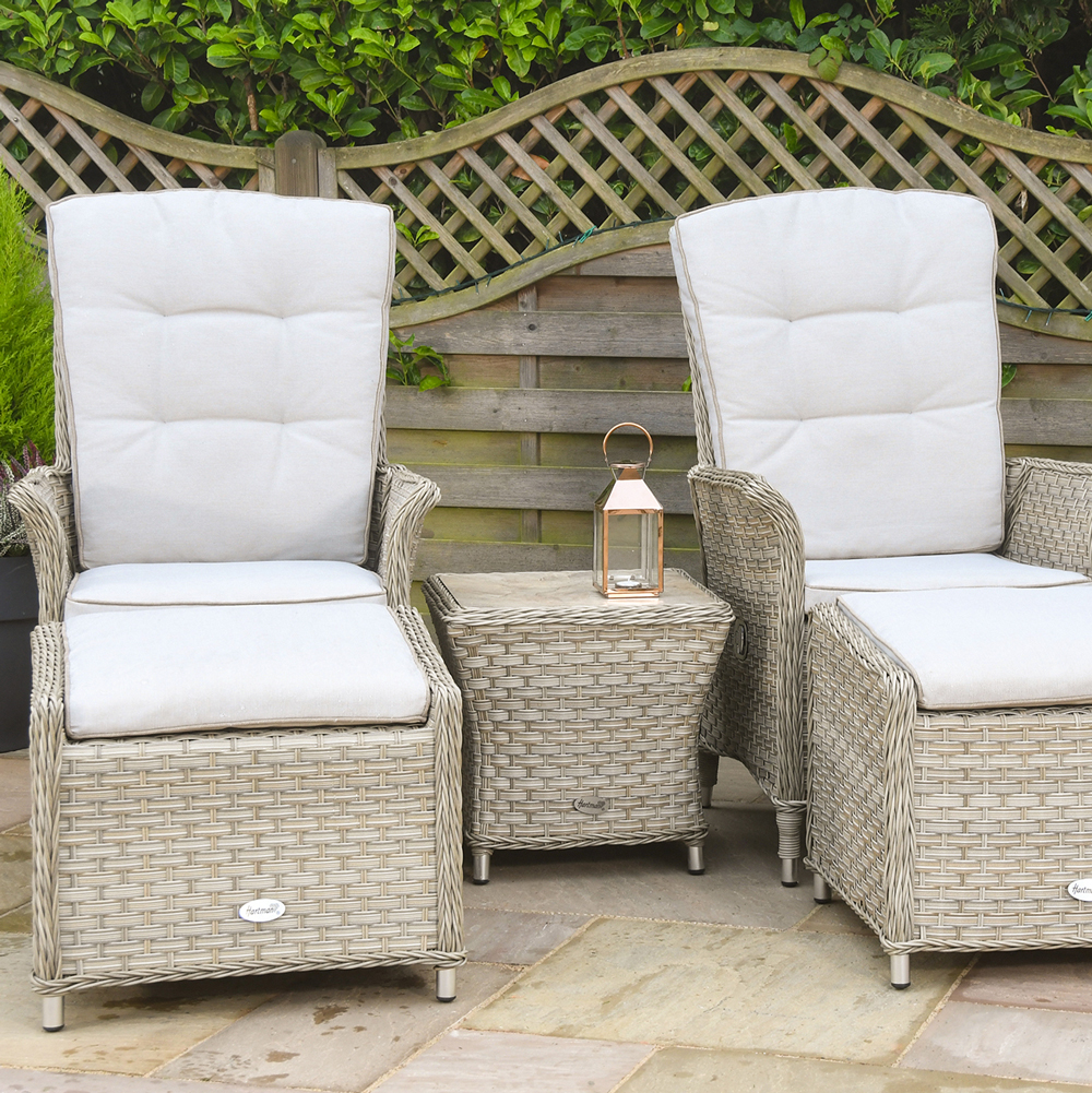 Hartman Heritage Reclining Set with Footstools and Side Table – Beech/Dove - Image 2