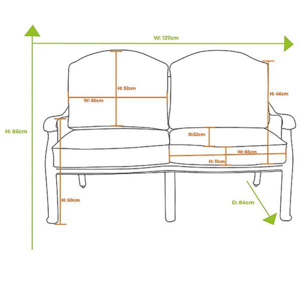 Hartman Amalfi 2 Seat Casual Lounge Set - Image 6