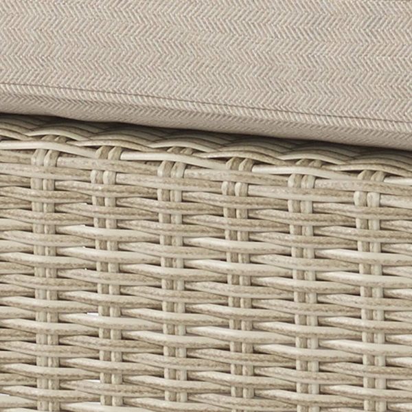 Bramblecrest Chedworth Sandstone Rattan Round Bistro Set - Image 4