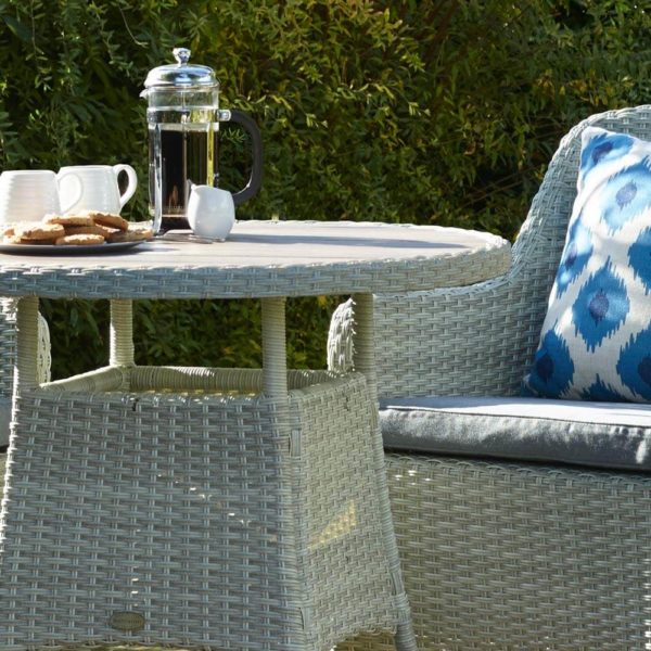 Bramblecrest Tetbury Cloud Rattan 2 Seat Round Bistro Set with Tree-Free Top - Image 2