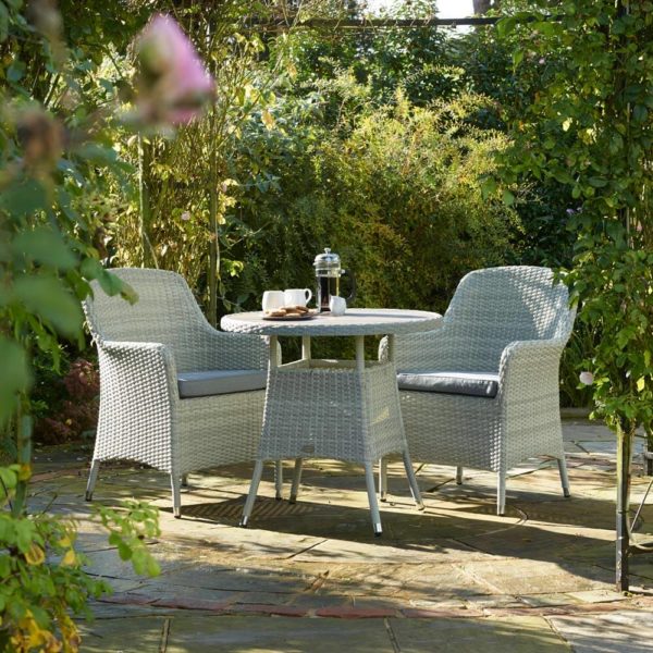 Bramblecrest Tetbury Cloud Rattan 2 Seat Round Bistro Set with Tree-Free Top - Image 3