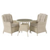 Bramblecrest Chedworth Sandstone Rattan Round Bistro Set - Image 3