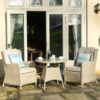 Bramblecrest Chedworth Sandstone Rattan Round Bistro Set