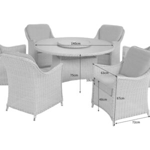Woodlodge Garden Living Antigua 6 Seat Round Dining Set