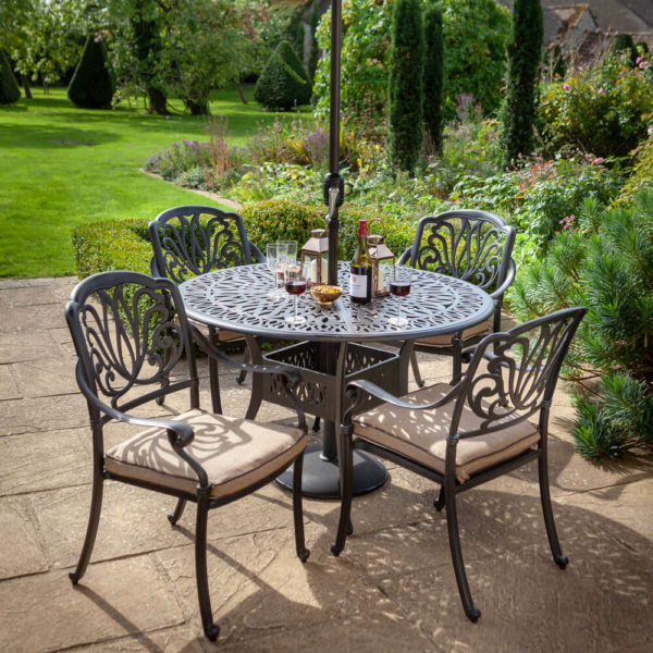 Hartman Amalfi 4 Seat Round Set - Bronze/Amber - Image 3