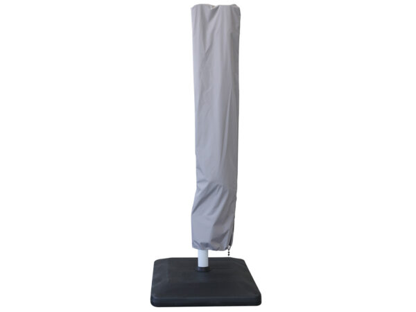 Hartman 3m Square Caribbean Square Cantilever Parasol with Lights and Base - Dove - Image 4