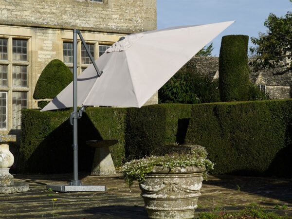 Bramblecrest Lichfield Sand 2.7 x 2.7m Square Cantilever Parasol & Cover - With Base - Image 2