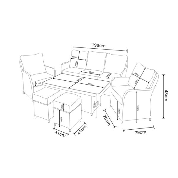 Hartman Eton 3 Seat Lounge Set - Image 8