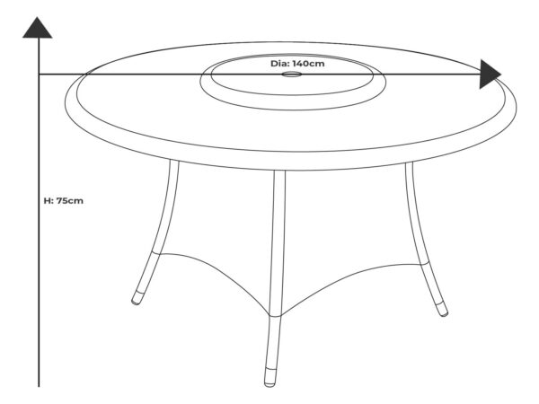 Hartman Eton 6 Seat Round Dining Set - Image 7