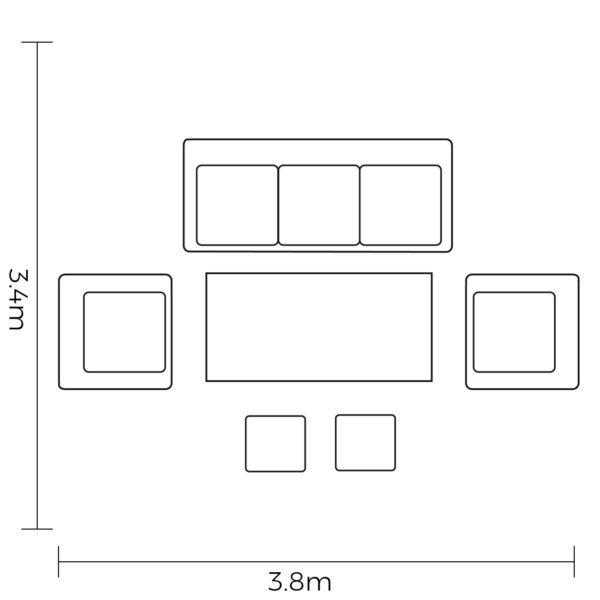 Hartman Eton 3 Seat Lounge Set - Image 9